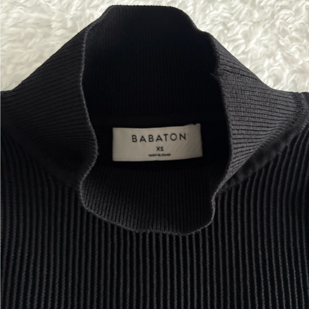 Babaton Black Ribbed Tank Top - Picture 2 of 4